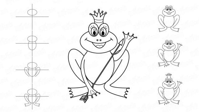 Рисунки лягушки для срисовки (40 фото) #17