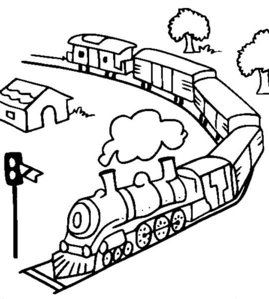 Рисунок карандашом для детей поезд (34 фото) #54