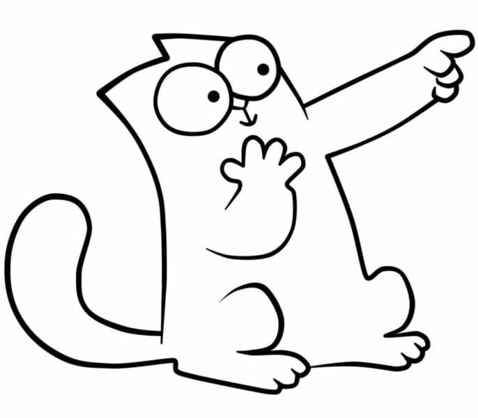 Рисунки кошки карандашом для детей (33 фото) #54