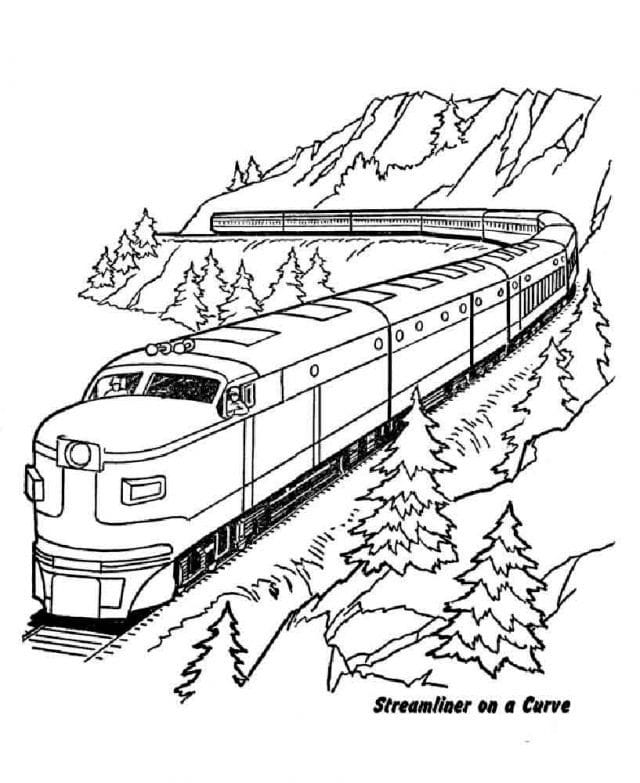 Рисунок карандашом для детей поезд (34 фото) #22