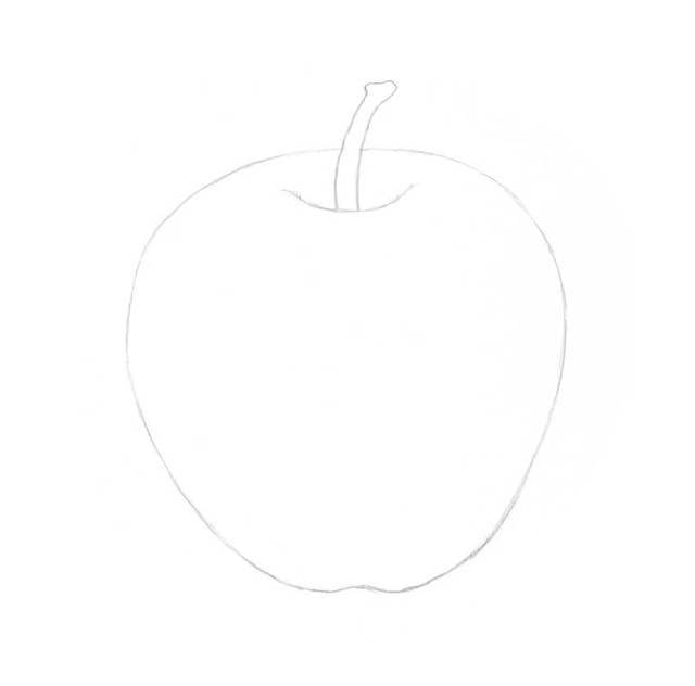 Рисунки карандашом для детей яблоки (48 фото) #23