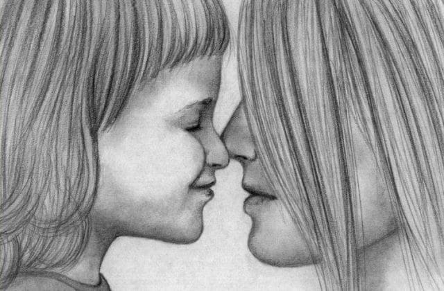 Рисунки карандашом матери и ребенка (31 фото) #17