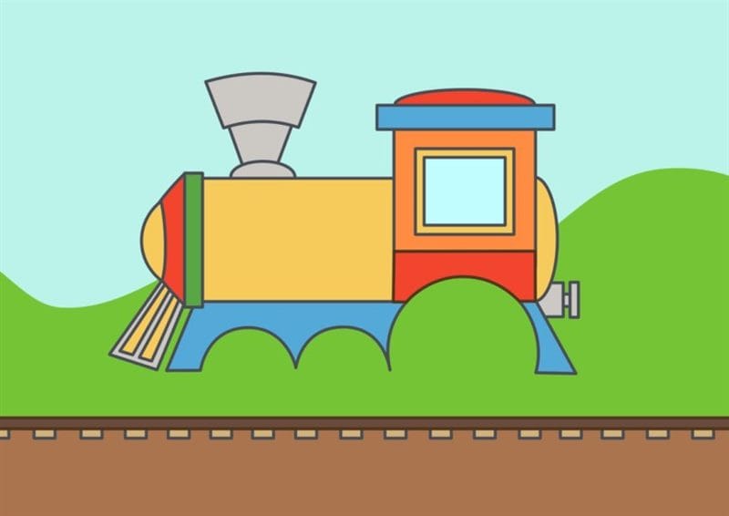 Рисунок карандашом для детей поезд (34 фото) #56