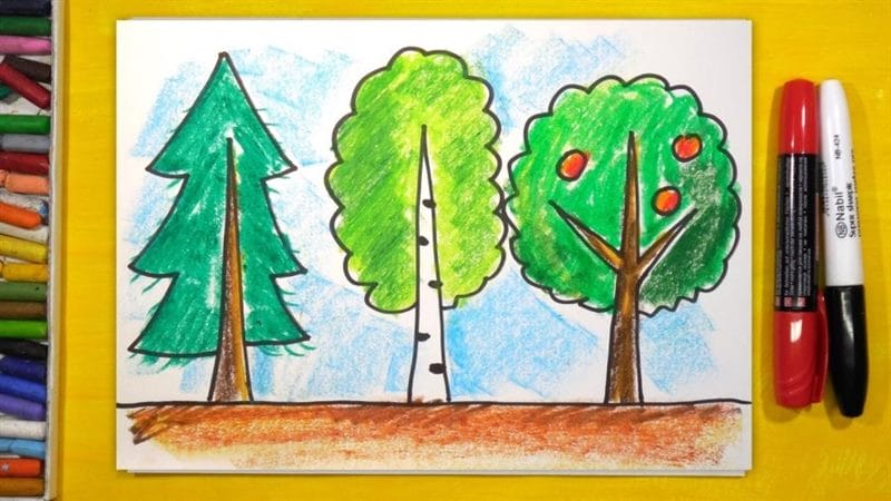 Рисунки леса карандашом для детей (34 фото) #59