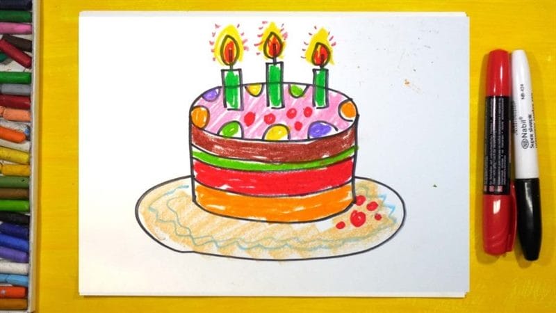 Рисунки тортиков для срисовки (58 фото) #83