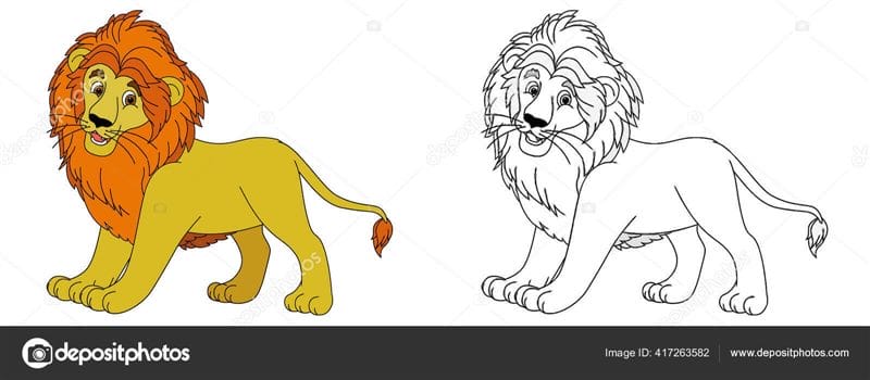 Рисунки карандашом для детей лев (30 фото) #53