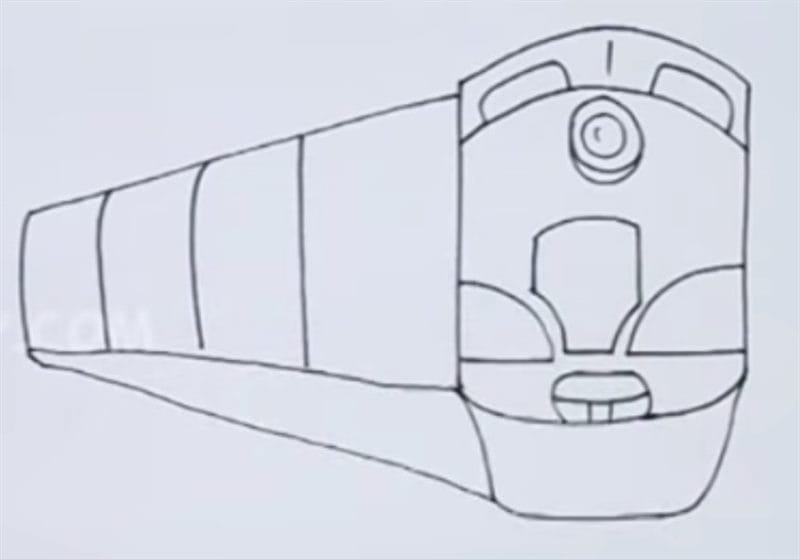 Рисунок карандашом для детей поезд (34 фото) #58