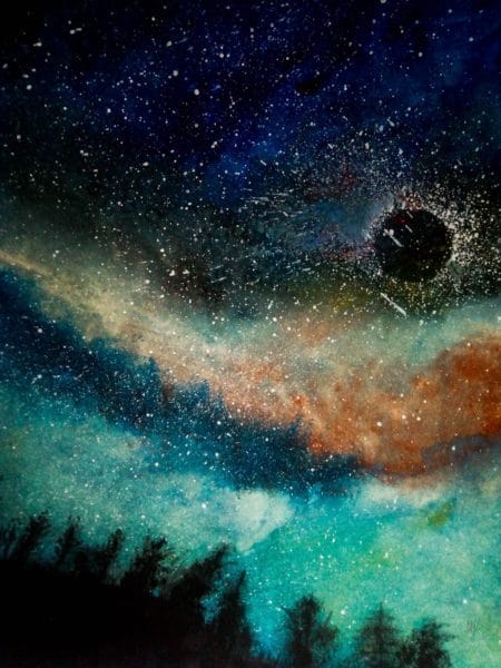 Рисунки карандашом звездное небо (21 фото) #46
