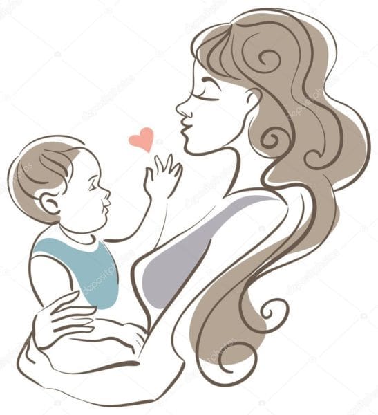 Рисунки карандашом матери и ребенка (31 фото) #53
