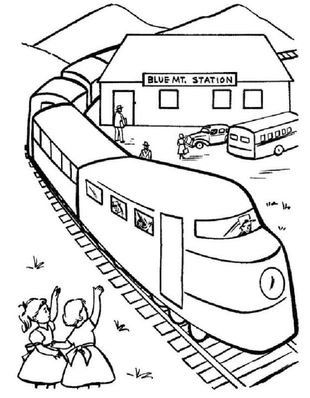 Рисунок карандашом для детей поезд (34 фото) #26