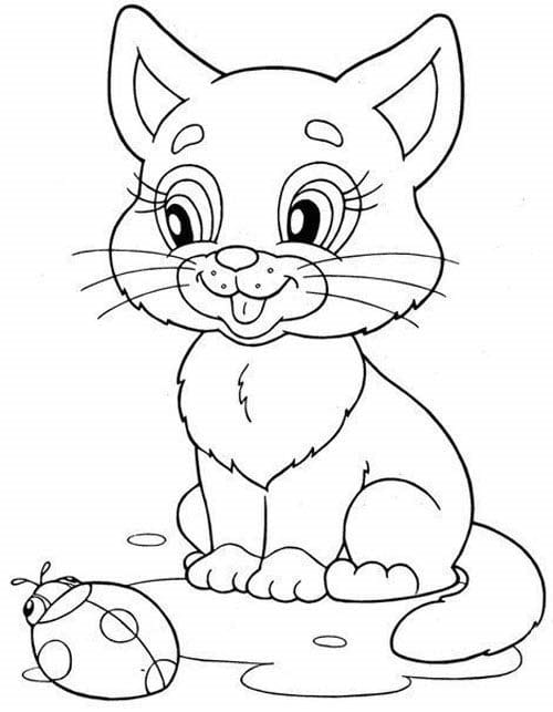 Рисунки кошки карандашом для детей (33 фото) #2