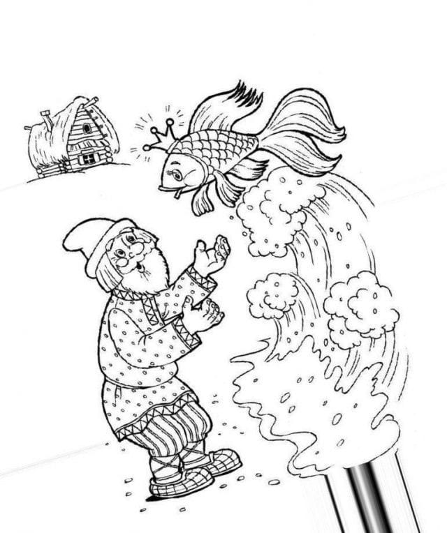 Рисунок карандашом сказка «Золотая рыбка» (20 фото) #2