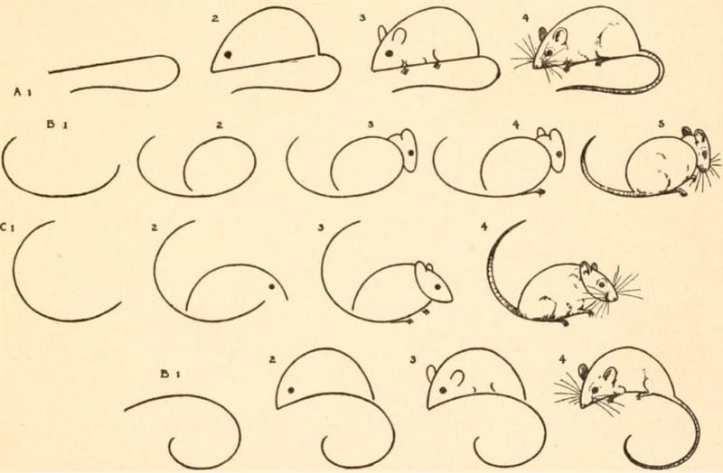 Рисунки мышки карандашом для детей (30 фото) #56