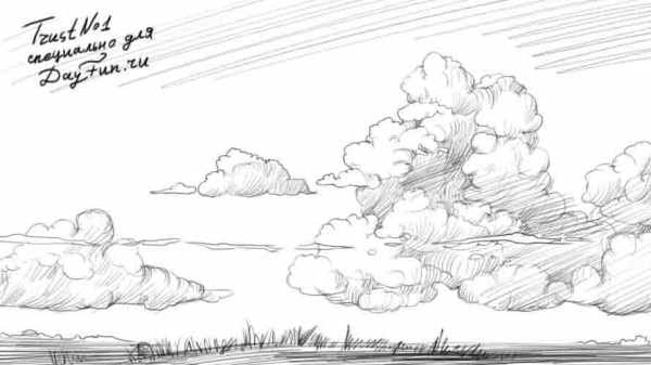 Рисунки для срисовки облака (28 фото) #24