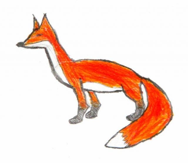 Рисунки карандашом для детей лиса (28 фото) #23
