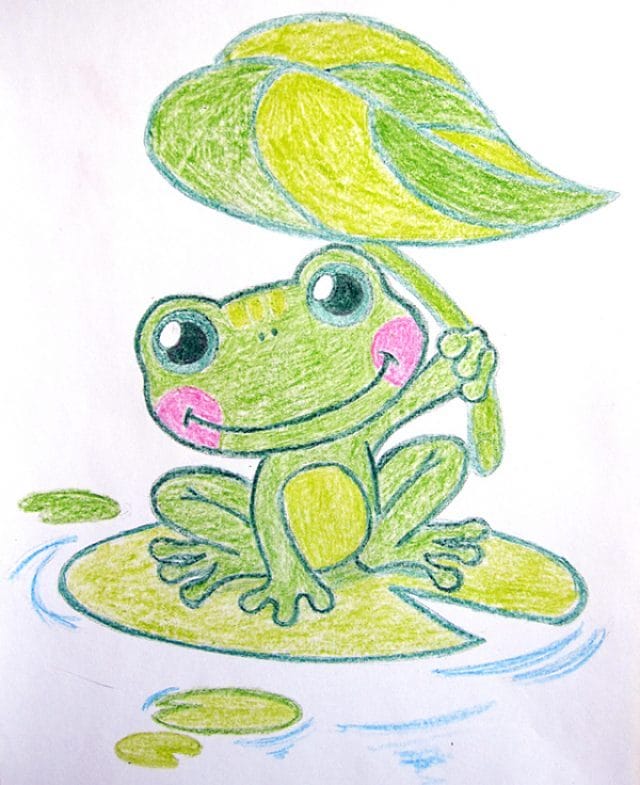 Рисунки лягушки для срисовки (40 фото) #25