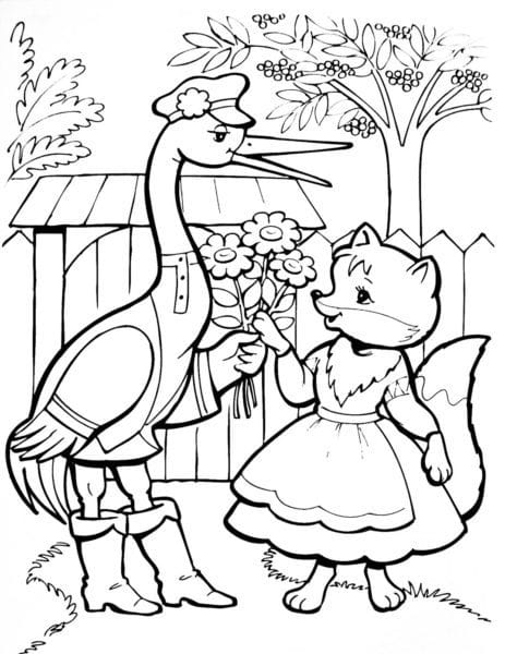 Рисунки к сказке «Лиса и Журавль» (23 фото) #54