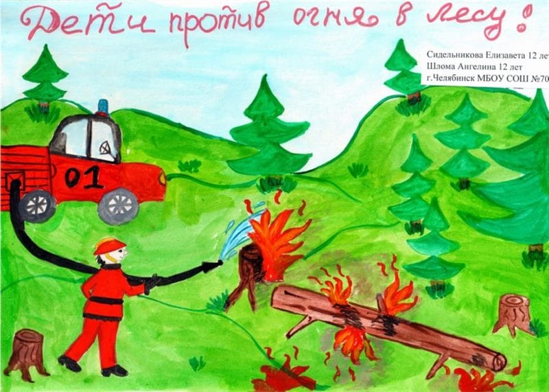 Рисунки леса карандашом для детей (34 фото) #64