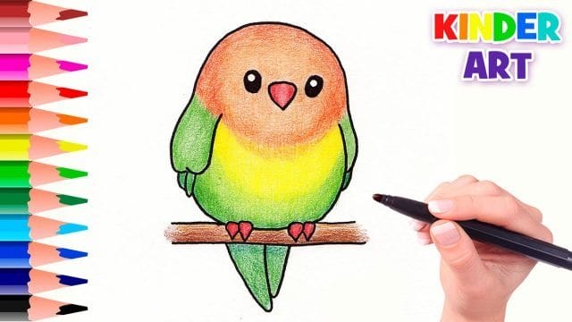 Рисунки для срисовки попугай (29 фото) #23