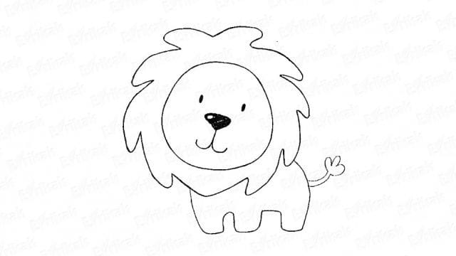 Рисунки карандашом для детей лев (30 фото) #25