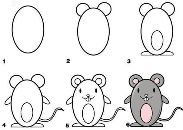 Рисунки мышки карандашом для детей (30 фото) #23