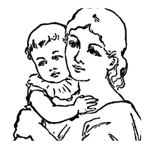 Рисунки карандашом матери и ребенка (31 фото) #25