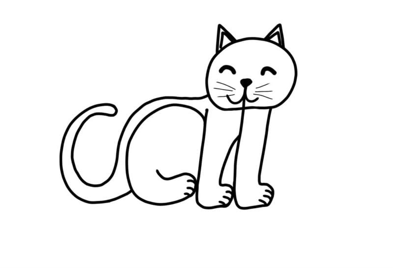 Рисунки кошки карандашом для детей (33 фото) #65