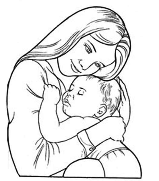 Рисунки карандашом матери и ребенка (31 фото) #27