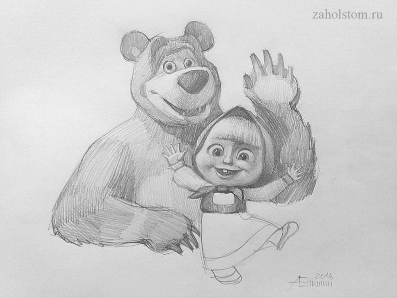 Рисунки медведя карандашом для детей (38 фото) #72