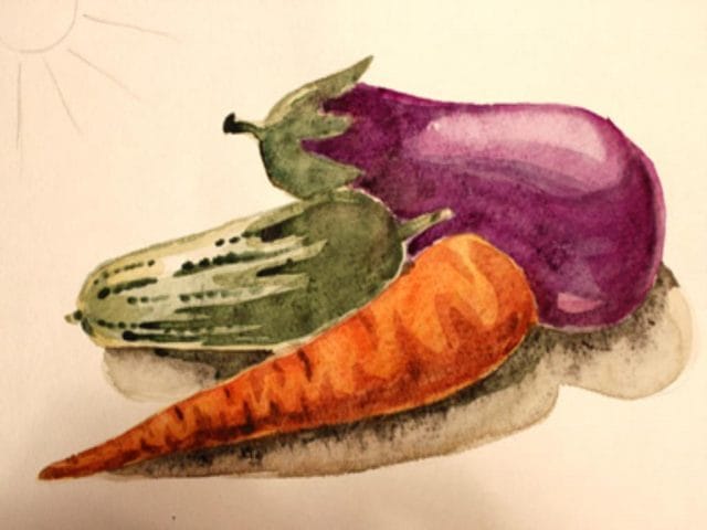 Рисунки овощи карандашом для детей (31 фото) #31