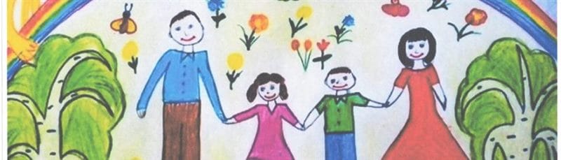 Рисунки семьи карандашом для детей (17 фото) #49
