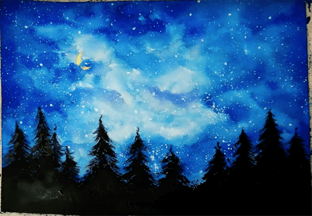 Рисунки карандашом звездное небо (21 фото) #18