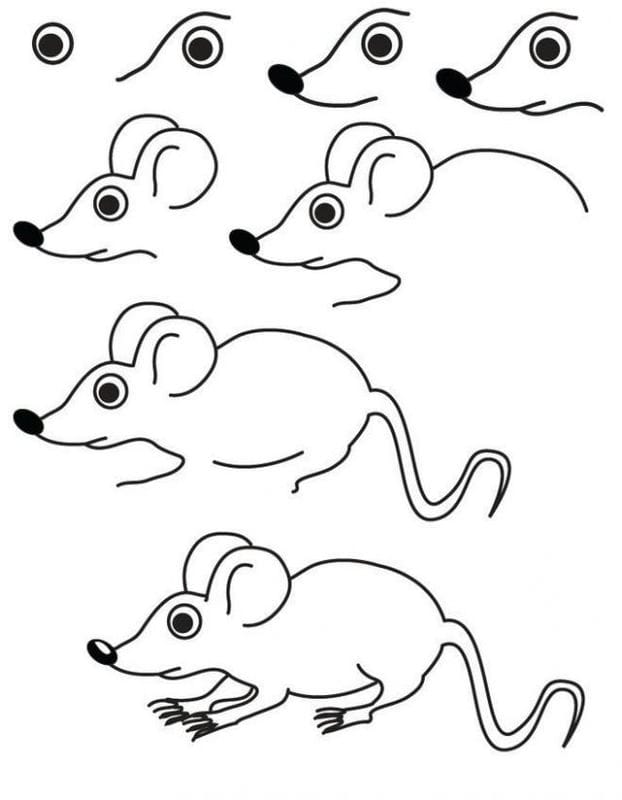 Рисунки мышки карандашом для детей (30 фото) #3