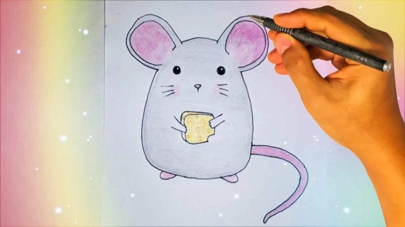 Рисунки мышки карандашом для детей (30 фото) #39