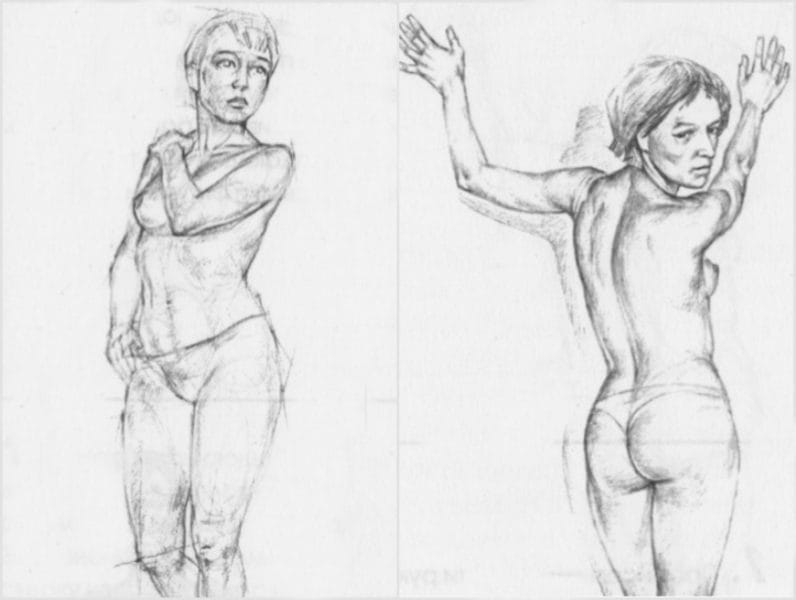Рисунки карандашом женского тела (25 фото) #33