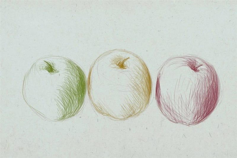 Рисунки карандашом для детей яблоки (48 фото) #77