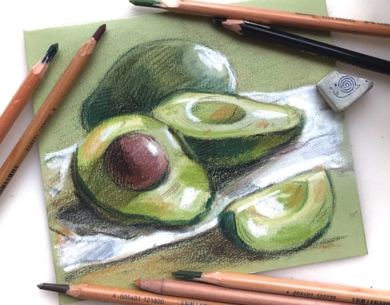 Рисунки карандашом мультяшный авокадо (17 фото) #51