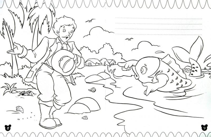 Рисунок карандашом сказка «Золотая рыбка» (20 фото) #53