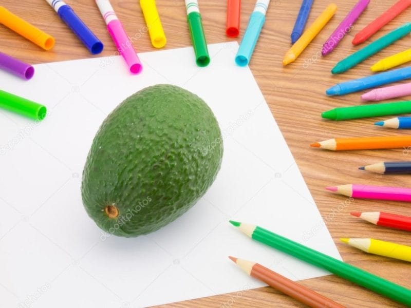Рисунки карандашом мультяшный авокадо (17 фото) #53