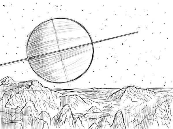 Рисунки космоса для срисовки (63 фото) #34