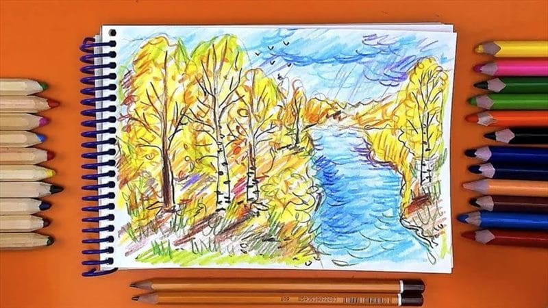 Рисунки леса карандашом для детей (34 фото) #76