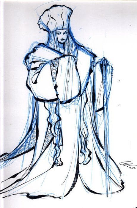 Рисунки карандашом Снежная Королева (62 фото) #45