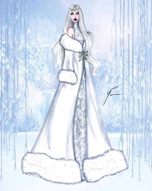 Рисунки карандашом Снежная Королева (62 фото) #46