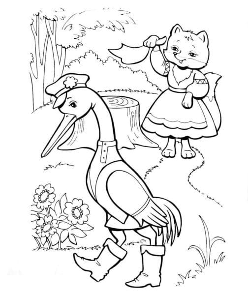 Рисунки к сказке «Лиса и Журавль» (23 фото) #71