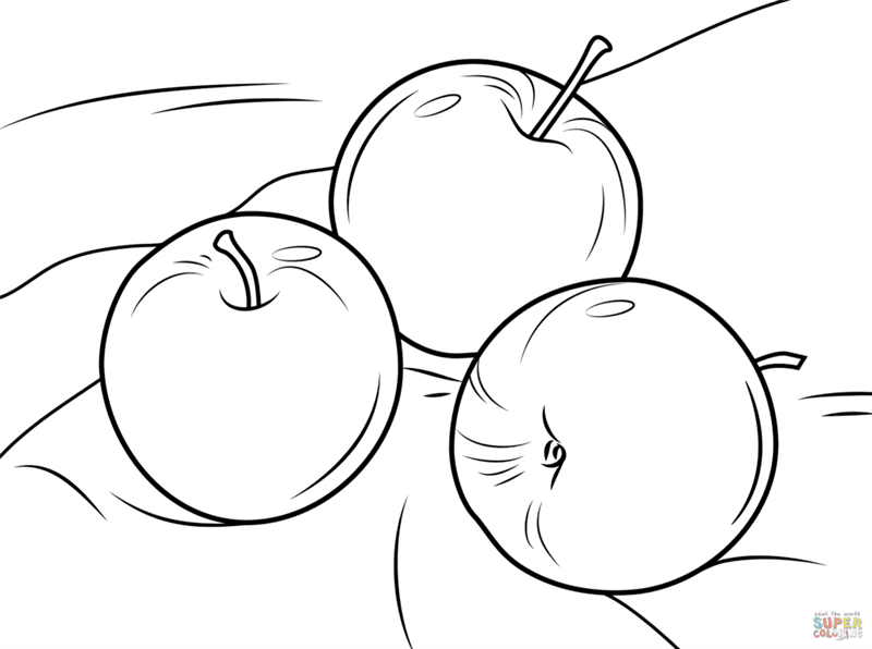 Рисунки карандашом для детей яблоки (48 фото) #41
