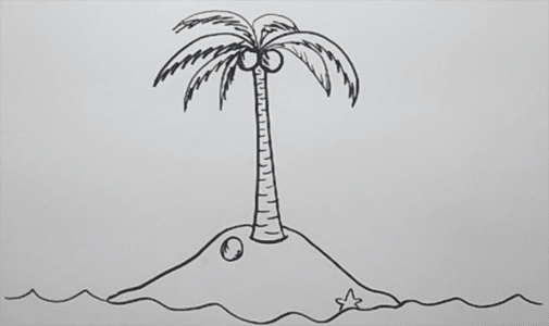 Рисунки карандашом пальма (30 фото) #28