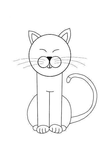 Рисунки кошки карандашом для детей (33 фото) #32