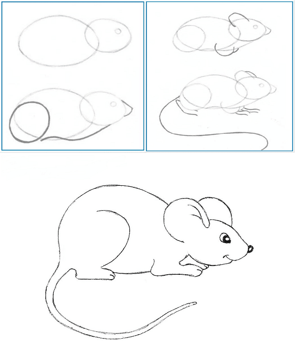 Рисунки мышки карандашом для детей (30 фото) #30