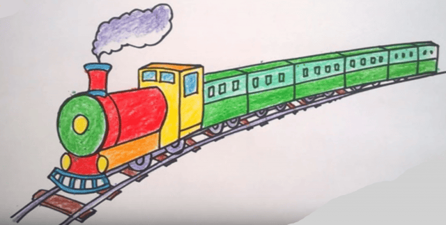 Рисунок карандашом для детей поезд (34 фото) #4