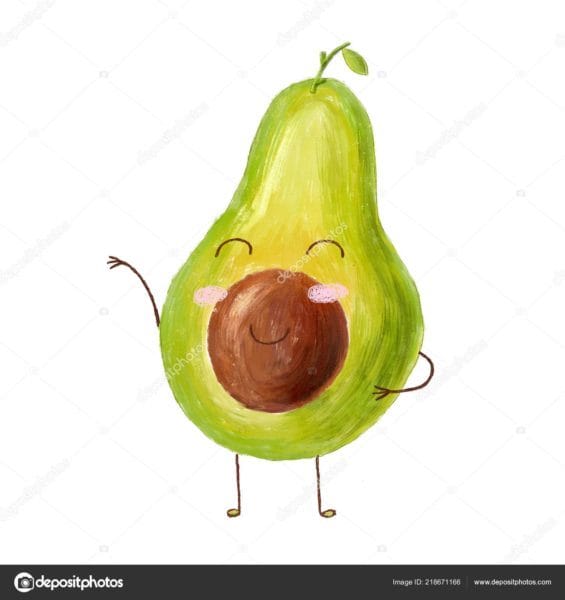 Рисунки карандашом мультяшный авокадо (17 фото) #25
